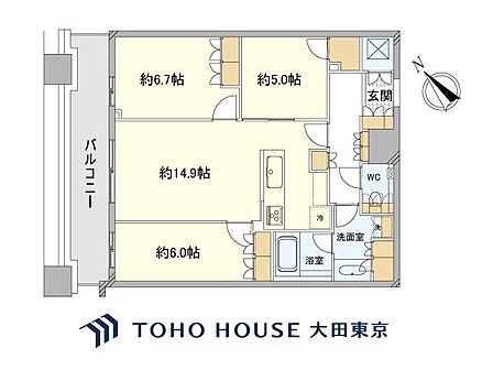 3LDK 間取り