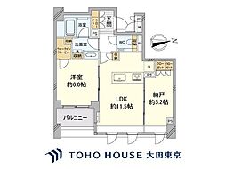 ルジェンテ品川南大井フレクシス 1SLDKの間取図画像