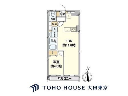 1LDK 間取り