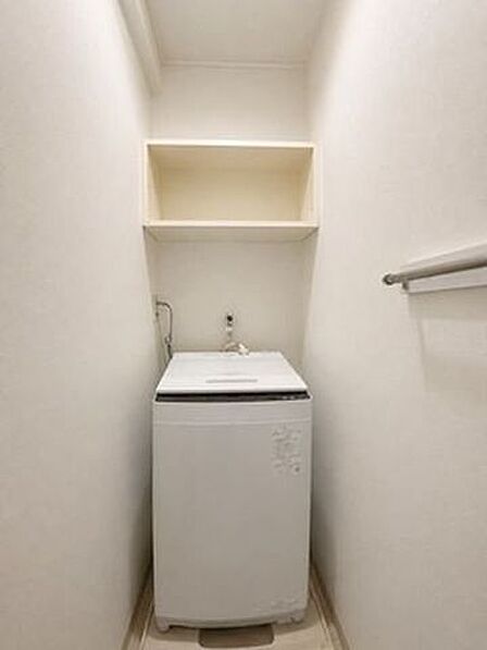 洗濯機置場。