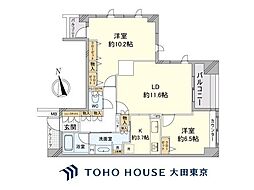 東新宿レジデンシャルタワー 1LDKの間取図画像