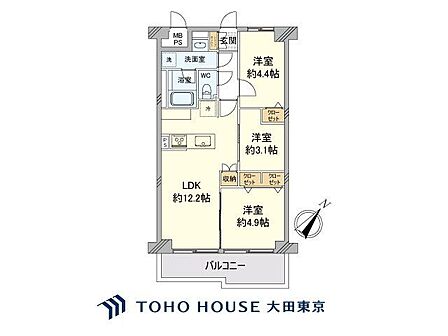 3LDK 間取り