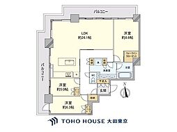 ベイクレストタワー 3LDKの間取図画像