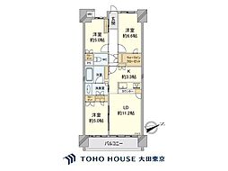 オーベルグランディオ品川勝島 3LDKの間取図画像