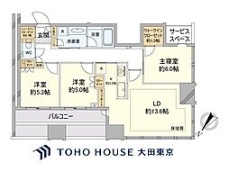 キャピタルゲートプレイスザ・タワー 3LDKの間取図画像