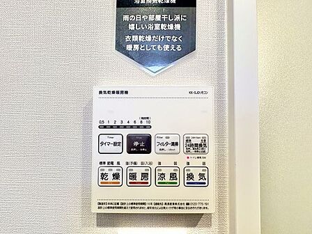 乾燥・暖房・涼風・換気といった様々なシーンで活躍する設備。