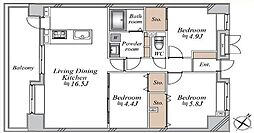 間取図画像 3LDK