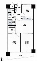 板橋ハイタウン 3LDKの間取図画像