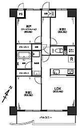 兼六ハイム東久留米 2SLDKの間取図画像