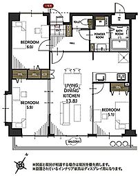 コスモノーブル武蔵浦和3 3LDKの間取図画像