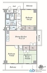 和光パーク・ファミリア 3DKの間取図画像