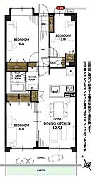 コスモ志木ロイヤルフォルム 3LDKの間取図画像