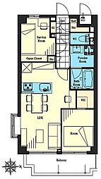 富士見台プラザ 1SLDKの間取図画像