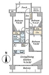 ソフィア東川口 3LDKの間取図画像