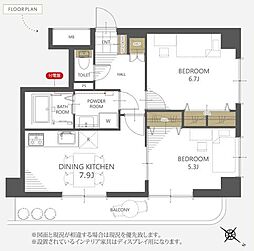 ダイアパレスステーションサイド川口 2DKの間取図画像