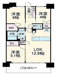 プレミスト川口並木 3LDKの間取図画像