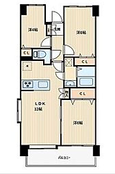川口南町パークホームズ 3LDKの間取図画像