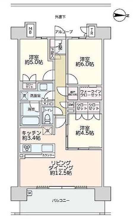 3LDK 間取り