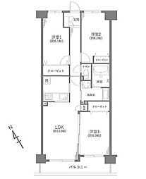 ウインベルガーデン大宮 3LDKの間取図画像