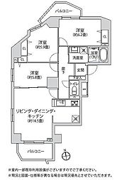 シャインノーブル川口リバーパーク 3LDKの間取図画像