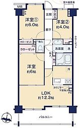 アルブル朝霞 3LDKの間取図画像