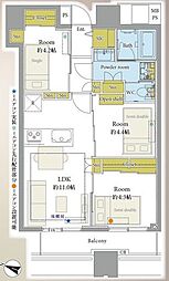サウスゲートタワー川口 3LDKの間取図画像