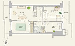 ラミーユ大宮ハイライズ1号棟ソレール棟 3LDKの間取図画像