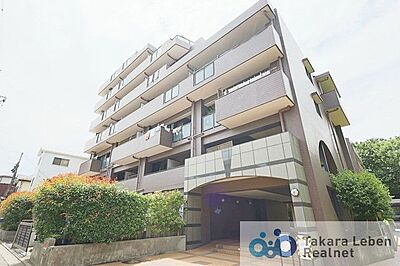 外観：春には桜並木が綺麗な新河岸川近くのリフォームマンション。緑道沿いの自然豊かな立地です。