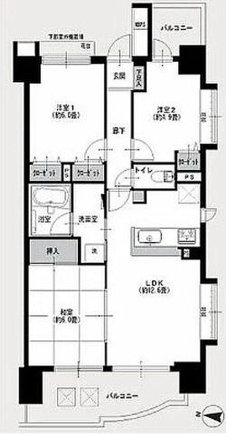 角部屋×両面バルコニーで陽当たり・通風良好◎全居室収納ありで生活スペースをすっきり保てます。