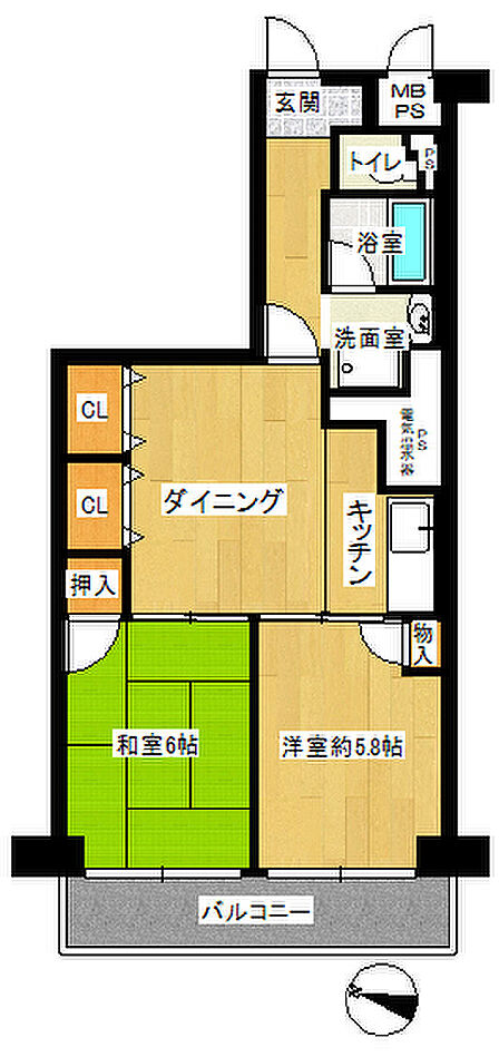 2DK 間取り