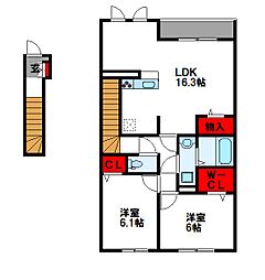 間取図画像 2LDK