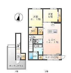 サンパールテラス 2階/201
