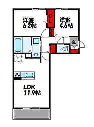 間取図画像 2LDK