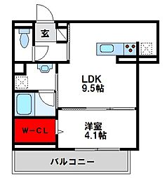 D-ROOMサンライズ A 1LDKの間取図画像
