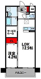 プランドール志免 1SLDKの間取図画像