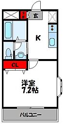 サンモール・M 1Kの間取図画像