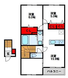 ヴィラユニゾン 2階/202