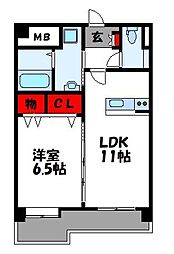 ヴォナローテ志免の杜 1LDKの間取図画像