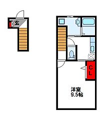 エミネンス南里1 1Kの間取図画像