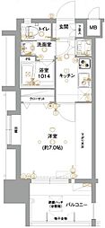 サヴォイ箱崎邸園 1Kの間取図画像