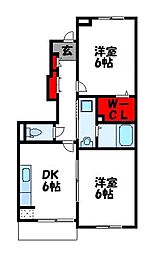 ヴェラカスカータ 2DKの間取図画像