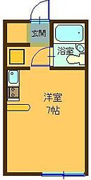セレーネハイム第26 1Kの間取図画像