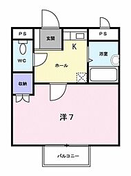 ガーデンスクウェア 1Kの間取図画像