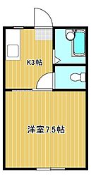 ピエール壱番館 1Kの間取図画像