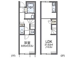 レオネクストコルデ 1LDKの間取図画像