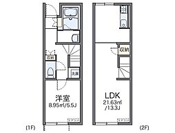 レオネクストコルデ 1LDKの間取図画像