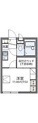 レオパレスビオラ 1Kの間取図画像