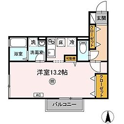 リビングタウン観音寺E ワンルームの間取図画像