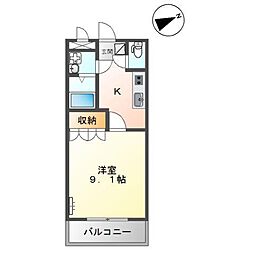 グランチェスタ 1Kの間取図画像