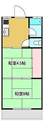 コーポ柿田 2Kの間取図画像